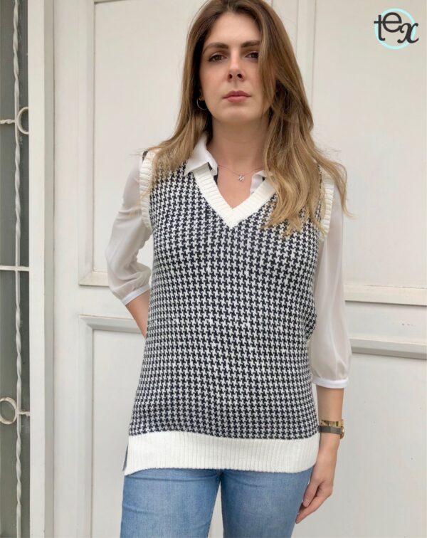 B&W Sweater Vest - Image 2