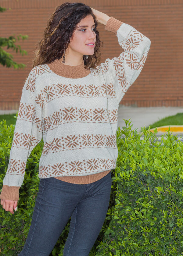 Snowflake Sweater 100% Baby Alpaca - Image 3