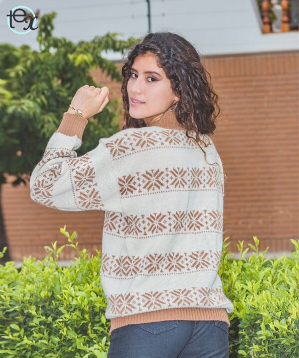 Snowflake Sweater 100% Baby Alpaca - Image 2