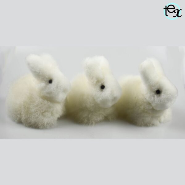 Bunny (beige, white, brown, gray) - 100% Alpaca Fur - Image 7