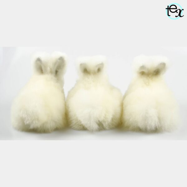 Bunny (beige, white, brown, gray) - 100% Alpaca Fur - Image 8