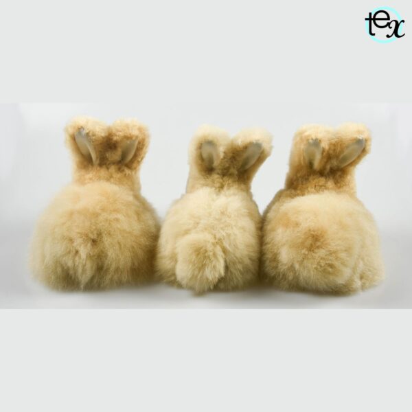 Bunny (beige, white, brown, gray) - 100% Alpaca Fur - Image 5