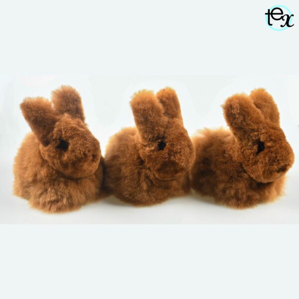 Bunny (beige, white, brown, gray) - 100% Alpaca Fur - Image 9