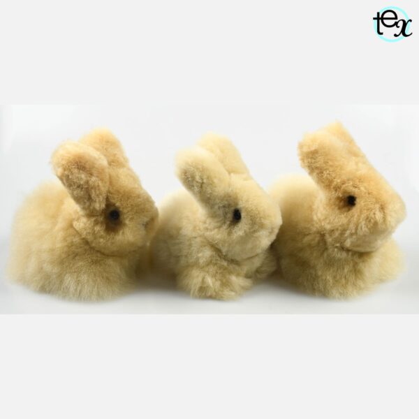 Bunny (beige, white, brown, gray) - 100% Alpaca Fur - Image 4