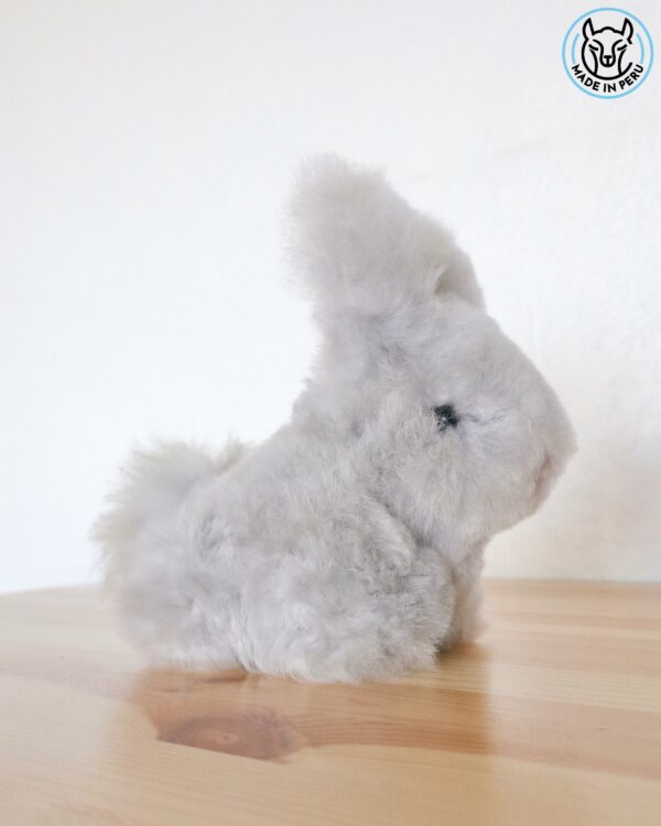 Bunny (beige, white, brown, gray) - 100% Alpaca Fur - Image 3
