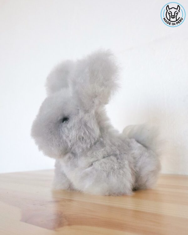 Bunny (beige, white, brown, gray) - 100% Alpaca Fur - Image 2