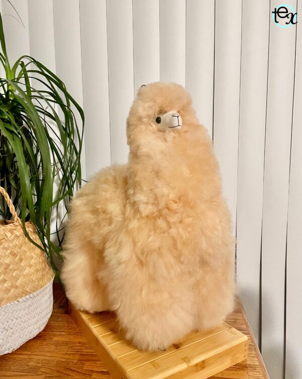 Big Alpaca 20” (beige, white, brown) - 100% Alpaca Fur - Image 8