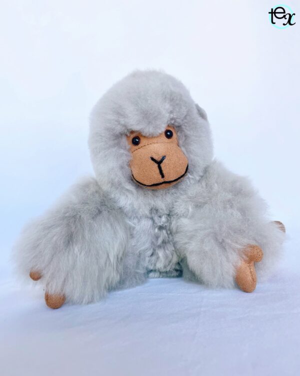 Monkey (beige, brown) - 100% Alpaca Fur - Image 5