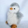Penguin 9” (white&black, gray body) - 100% Alpaca Fur - Image 5