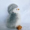 Penguin 9” (white&black, gray body) - 100% Alpaca Fur - Image 6