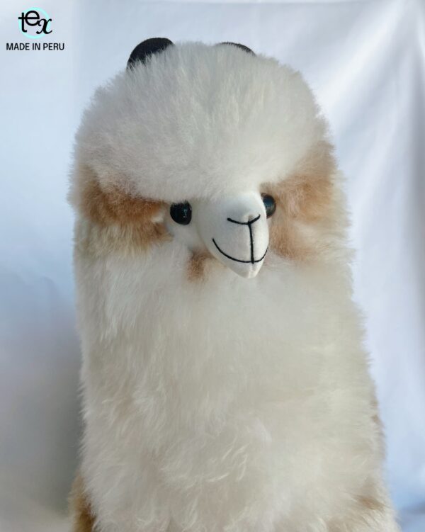 Big Alpaca 20” (beige, white, brown) - 100% Alpaca Fur - Image 9