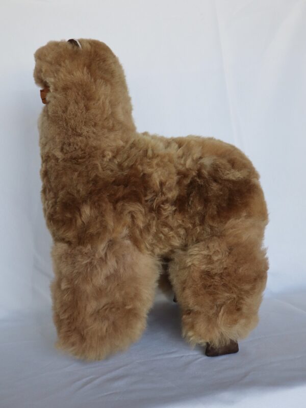 Big Alpaca 20” (beige, white, brown) - 100% Alpaca Fur - Image 3
