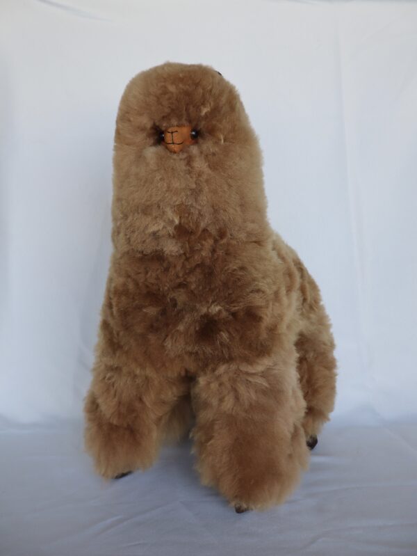 Big Alpaca 20” (beige, white, brown) - 100% Alpaca Fur - Image 2
