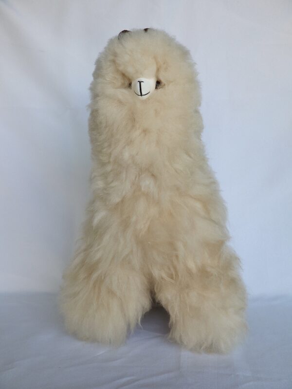 Big Alpaca 20” (beige, white, brown) - 100% Alpaca Fur - Image 6