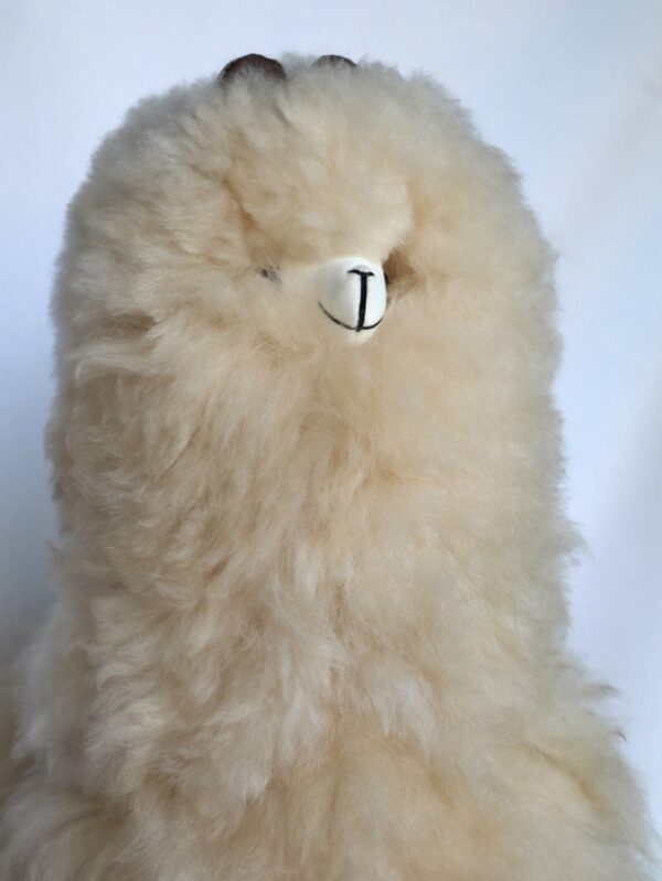 Big Alpaca 20” (beige, white, brown) - 100% Alpaca Fur - Image 4