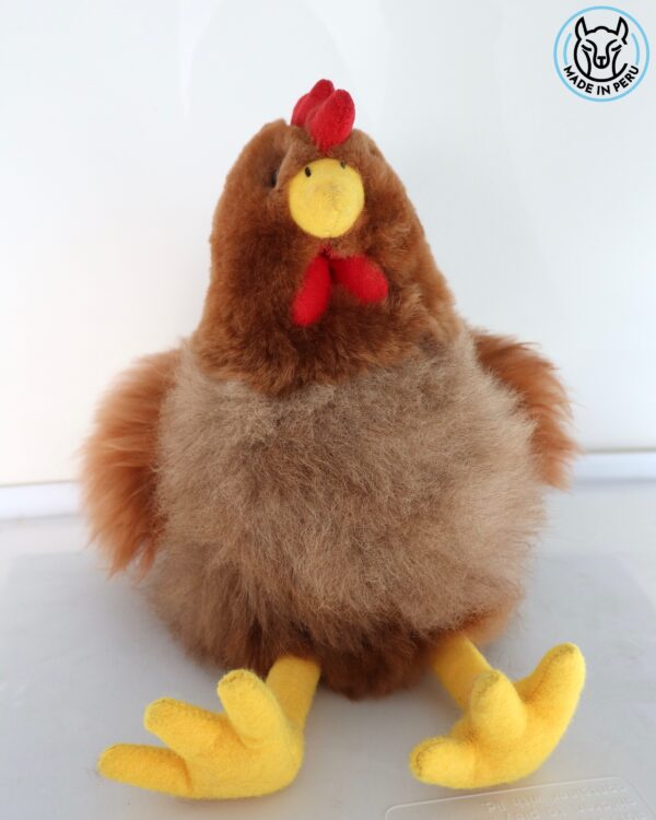 Chicken (white mixed, beige) - 100% Alpaca Fur - Image 4