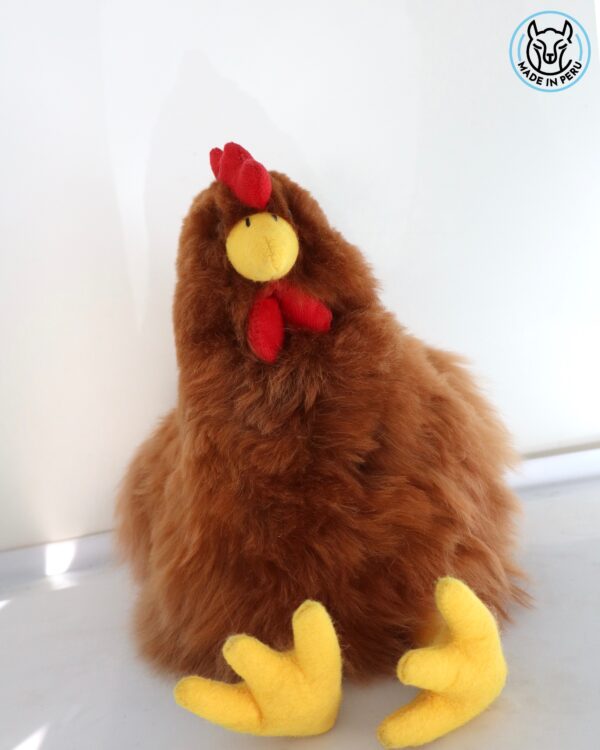Chicken (white mixed, beige) - 100% Alpaca Fur - Image 7