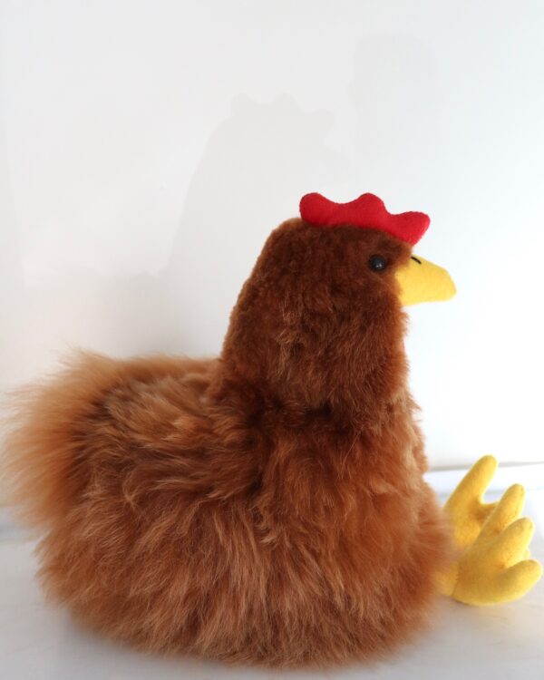 Chicken (white mixed, beige) - 100% Alpaca Fur - Image 6