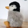 Penguin 9” (white&black, gray body) - 100% Alpaca Fur - Image 3