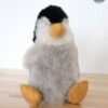 Penguin 9” (white&black, gray body) - 100% Alpaca Fur - Image 4