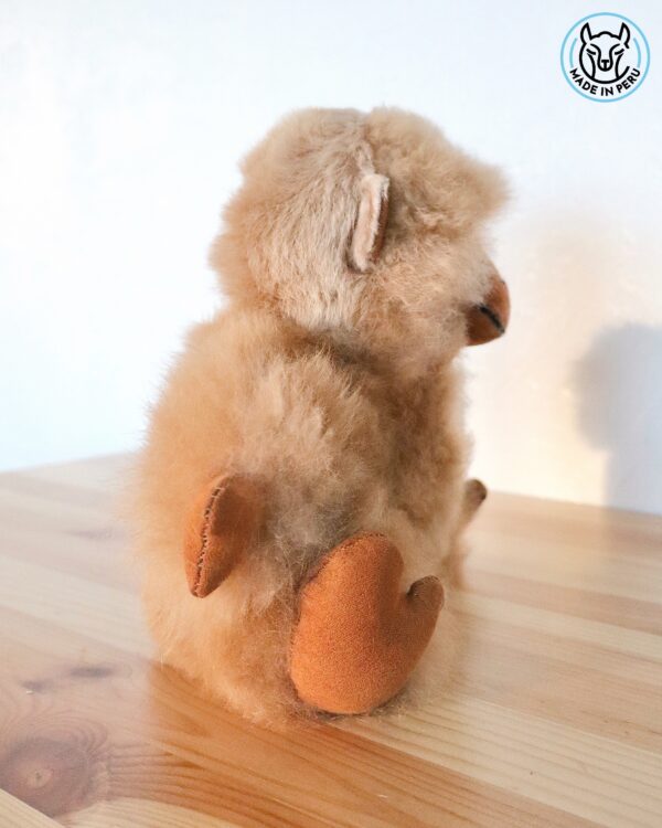 Monkey (beige, brown) - 100% Alpaca Fur - Image 2